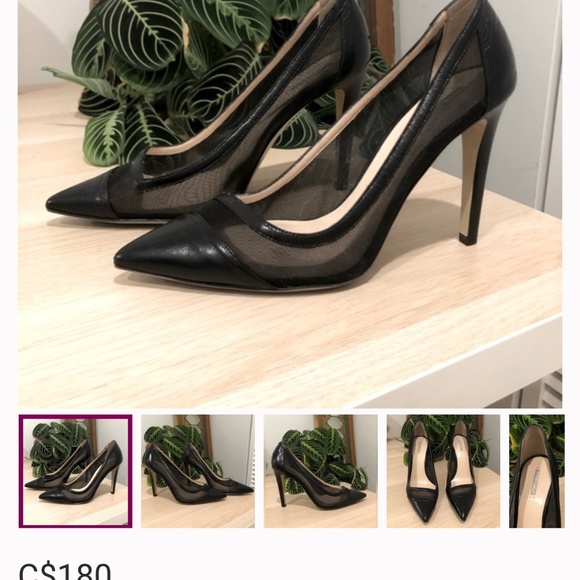 Armani pumps black leather with mesh - Picture 2 of 4